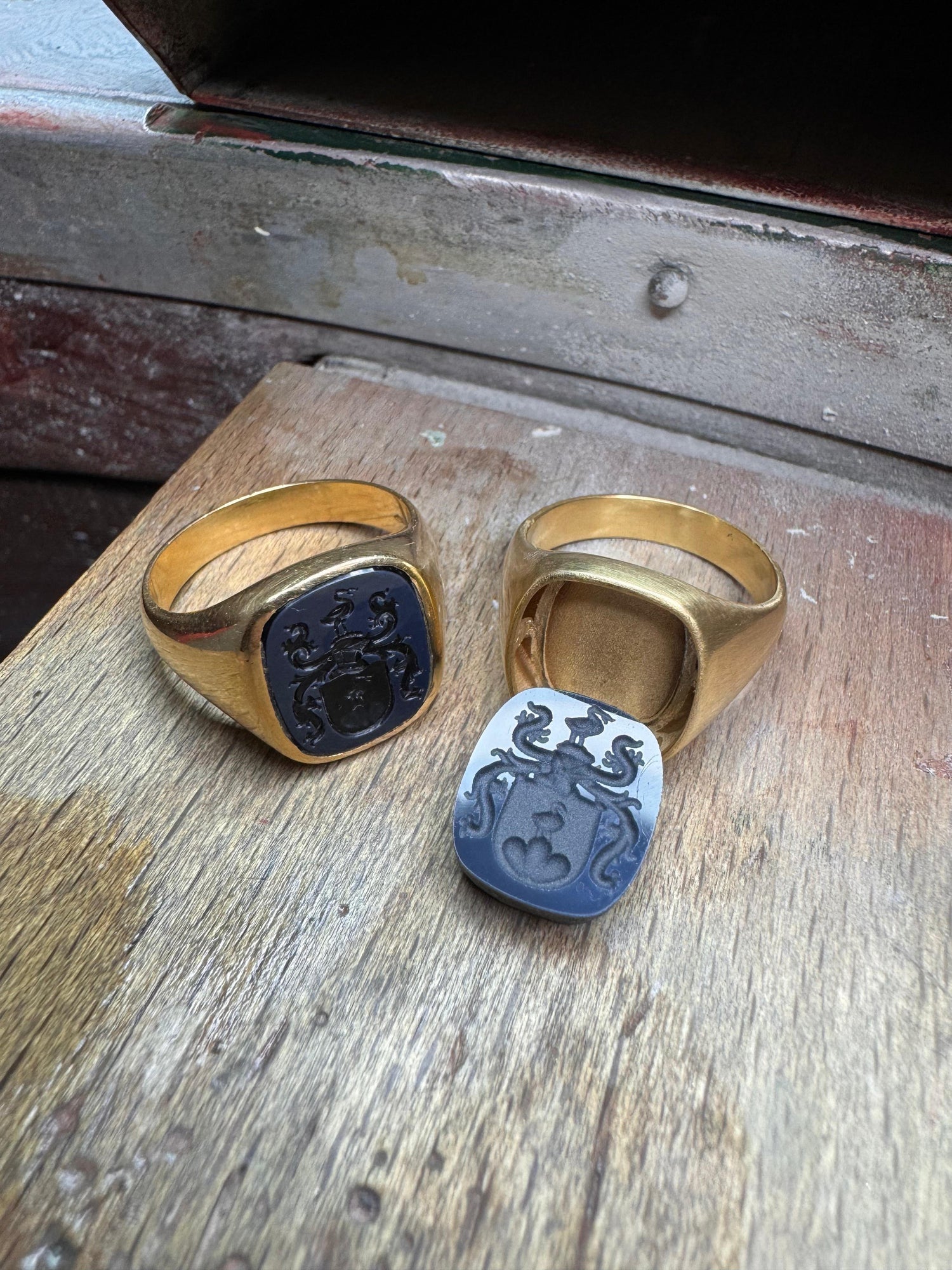 Signet Rings engraved on Sardonix