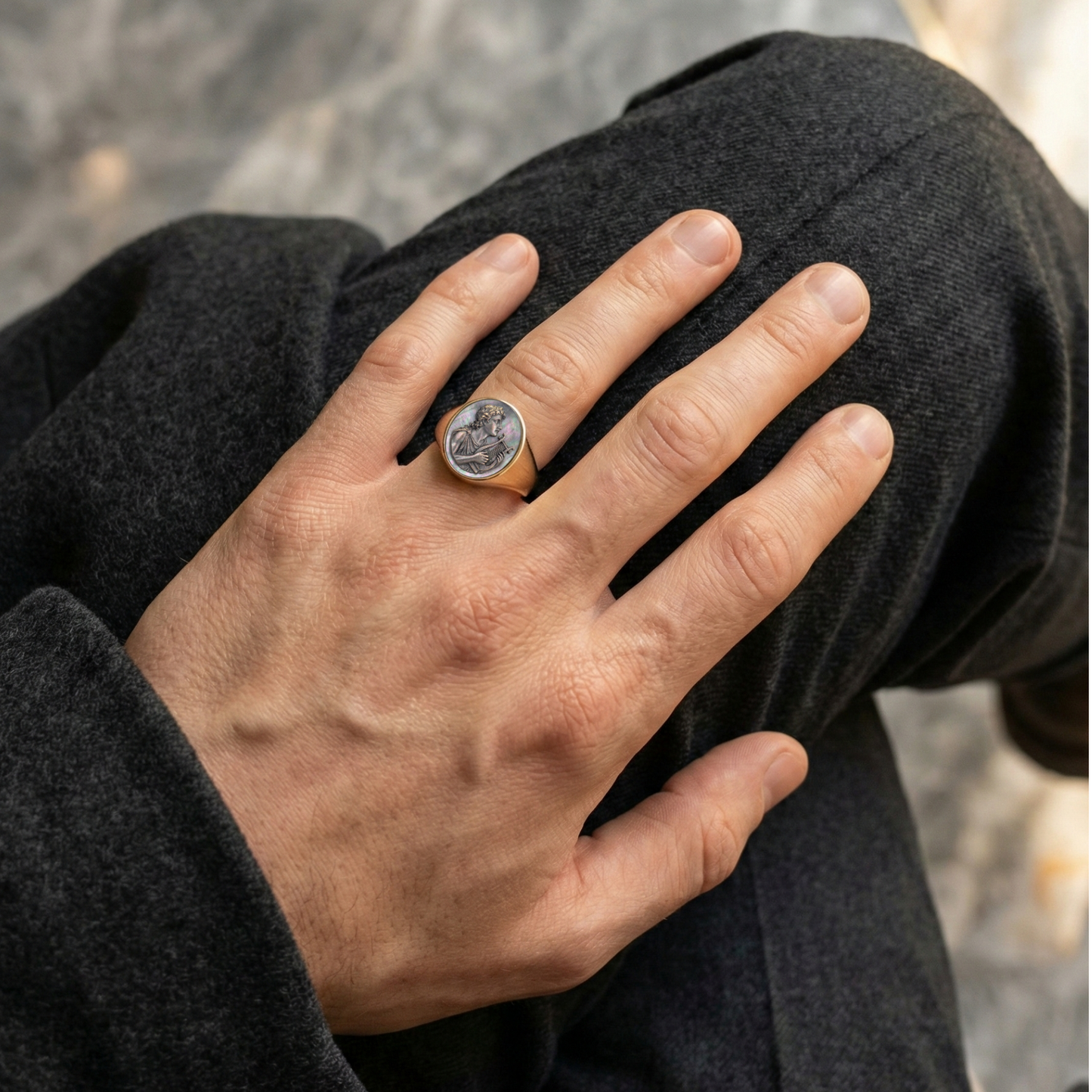 Orpheus Signet Ring