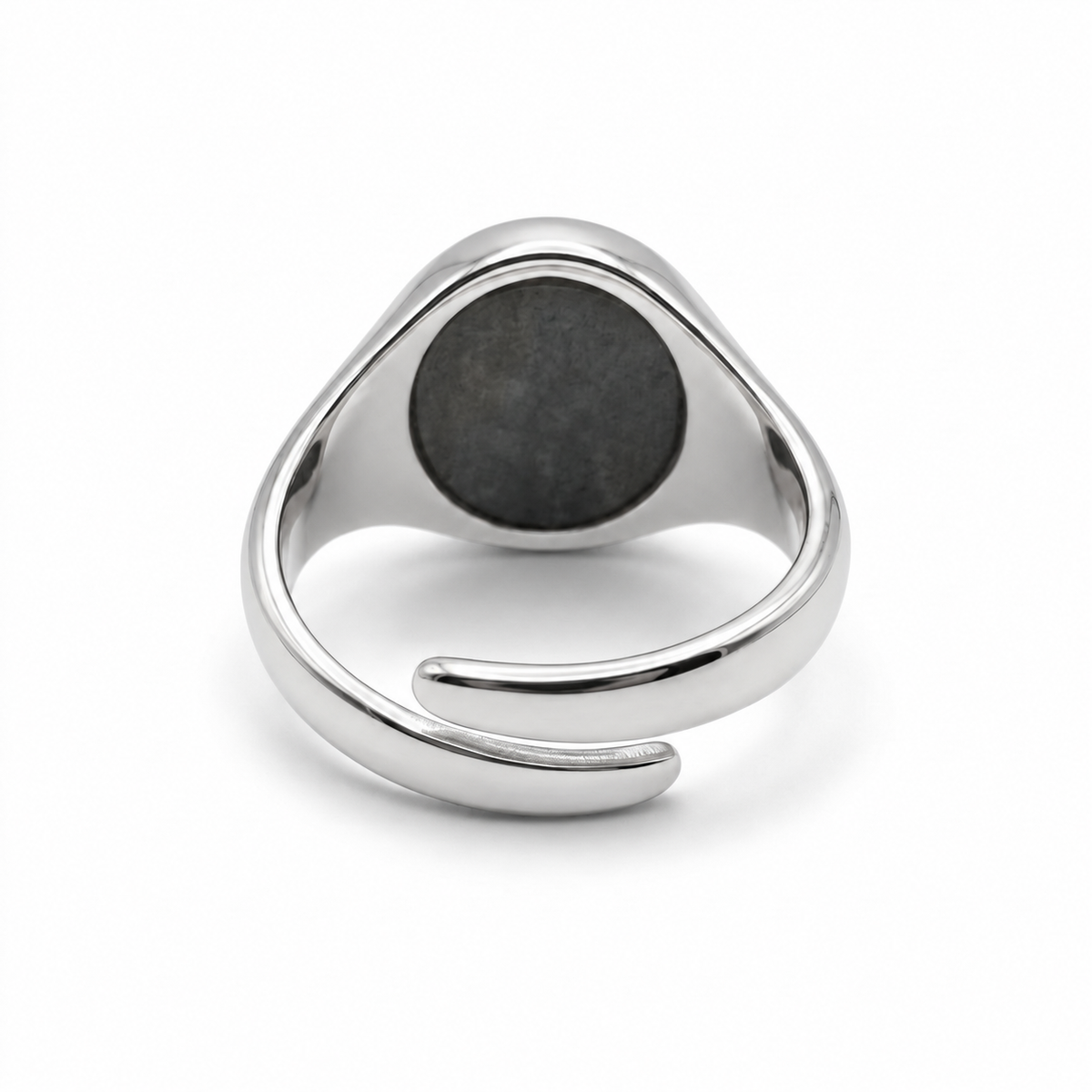 Saint George Signet Ring – Grey Tahitian Mother-of-Pearl Cameo (Adjustable)